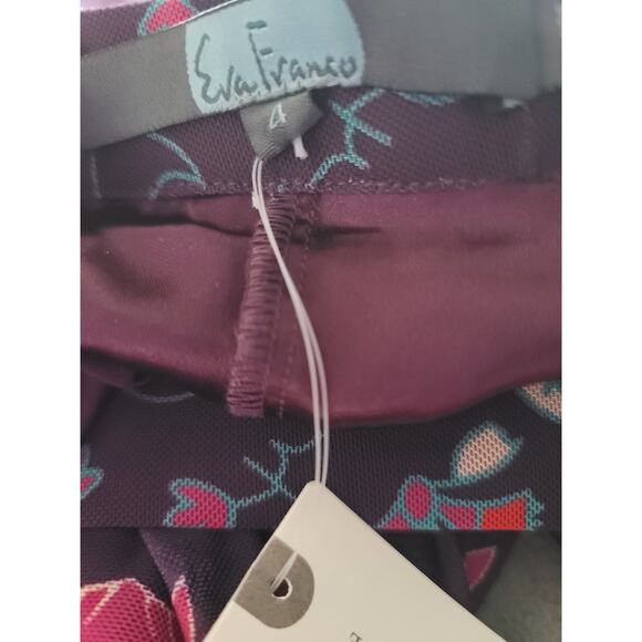 NWT Eva Franco Paisley Pleated Midi Skirt - Size 4 - Picture 5 of 6